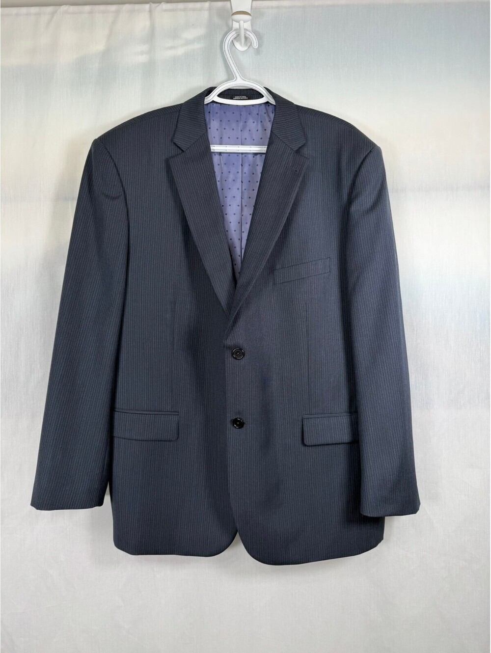 Joseph Abboud Custom Made Blue Pinstripe Wool Blazer Men's 47S